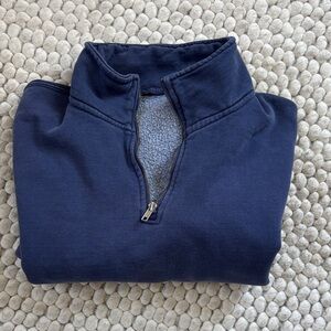 EUC J Gault Navy Quarter-Zip Sweatshirt Pullover, size medium